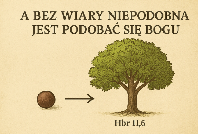 ziarno gorczycy i drzewo